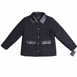 Nwt Black Quilted Jacket with Leather Accents – Marc New York Size Small